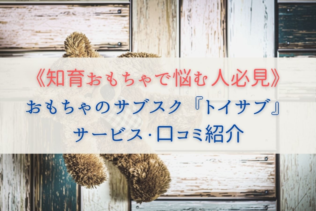 《知育おもちゃで悩む人必見》おもちゃのサブスク『トイサブ』サービス・口コミ紹介