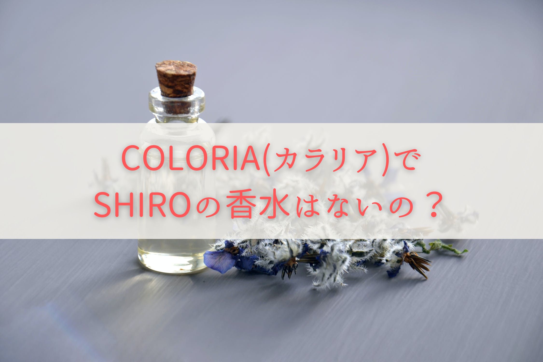 COLORIA(カラリア)でSHIROの香水はないの？