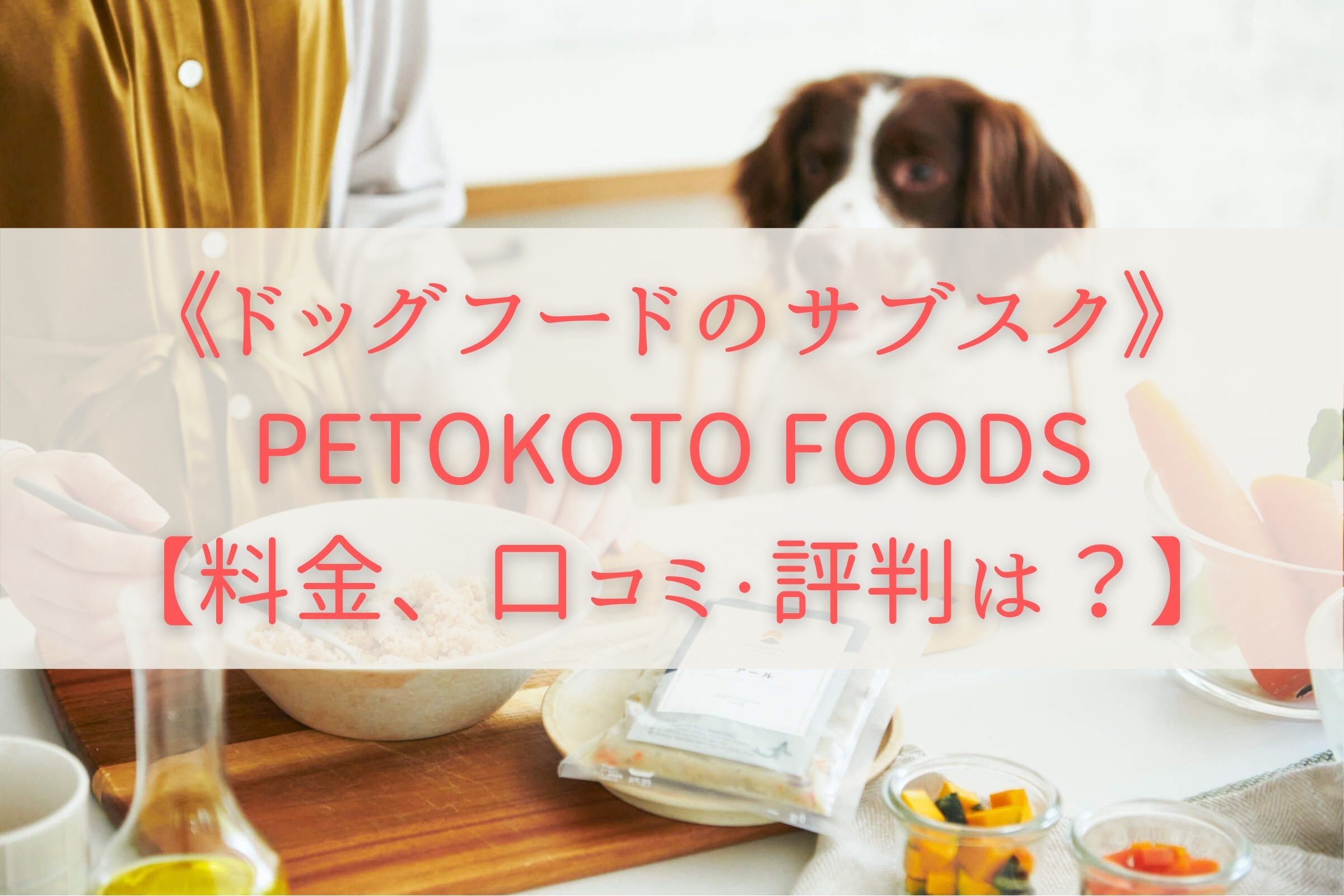 《ドッグフードのサブスク》PETOKOTO-FOODSのサービス紹介【料金、口コミ・評判は？】