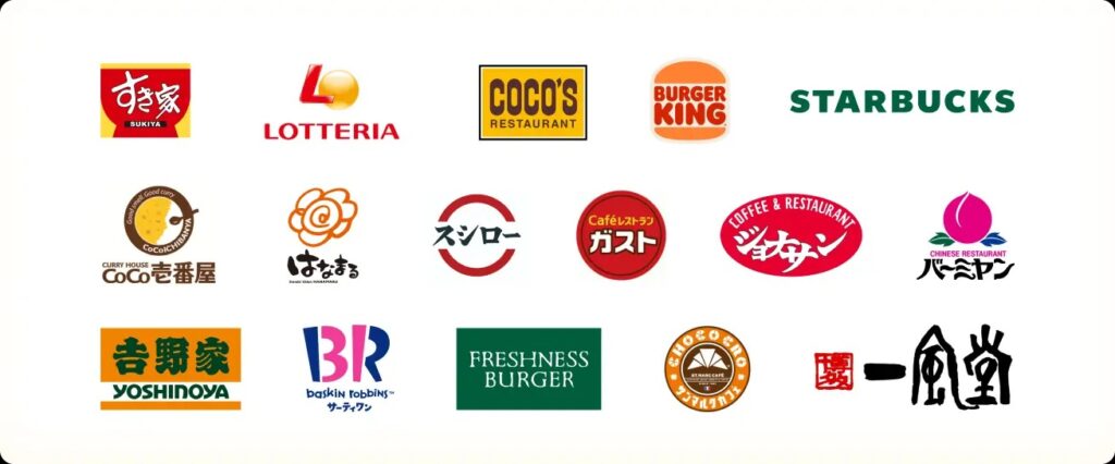 menuの加盟店の例